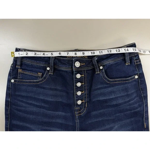 Rock & Roll Denim Womens High Rise Skinny Jean 31 Dark Wash Stretch Rodeo Punchy - Picture 5 of 13